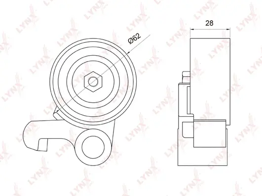 Tensioner Pulley, timing belt (PB-1073)