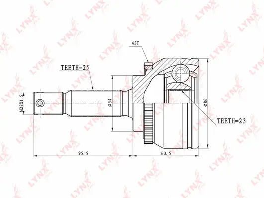 Joint Kit, drive shaft (CO-5521A)