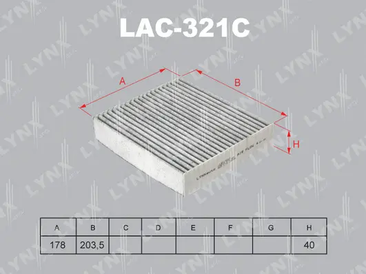 Filter, cabin air (LAC-321C)