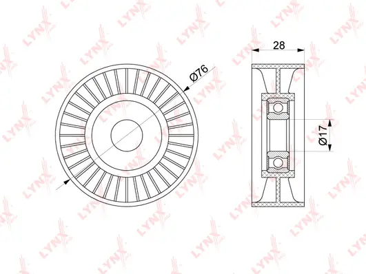 Tensioner Pulley, V-ribbed belt