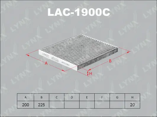 Filter, cabin air (LAC-1900C)