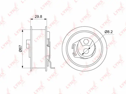 Tensioner Pulley, timing belt (PB-1239)