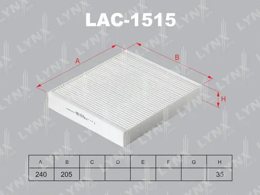 Filter, cabin air (LAC-1515)