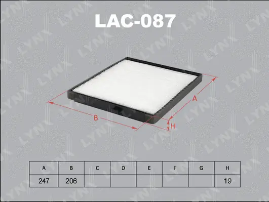 Filter, cabin air (LAC-087)