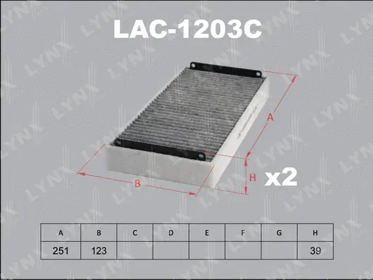Filter, cabin air (LAC-1203C)