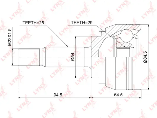 Joint Kit, drive shaft (CO-7801)