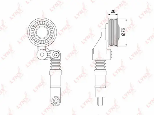 Belt Tensioner, V-ribbed belt (PT-3188)