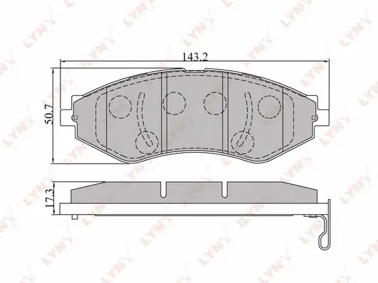 Brake Pad Set, disc brake (BD-1805)