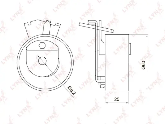 Tensioner Pulley, timing belt (PB-1013)