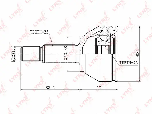 Joint Kit, drive shaft (CO-2801)