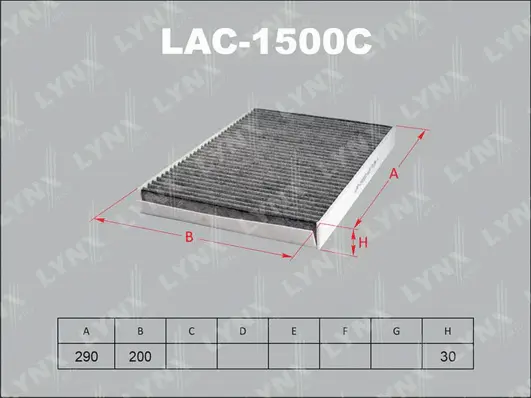 Filter, cabin air (LAC-1500C)