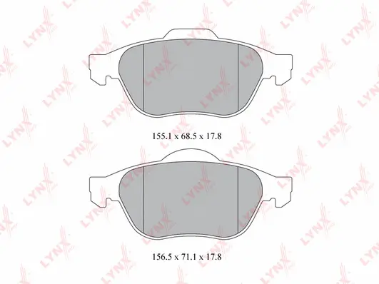 Brake Pad Set, disc brake (BD-6316)