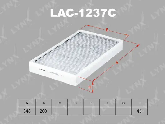 Filter, cabin air (LAC-1237C)