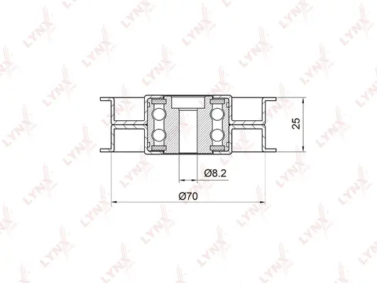 Deflection/Guide Pulley, V-ribbed belt (PB-7019)