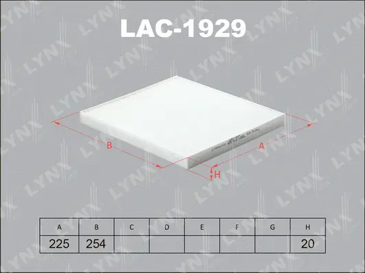Filter, cabin air (LAC-1929)