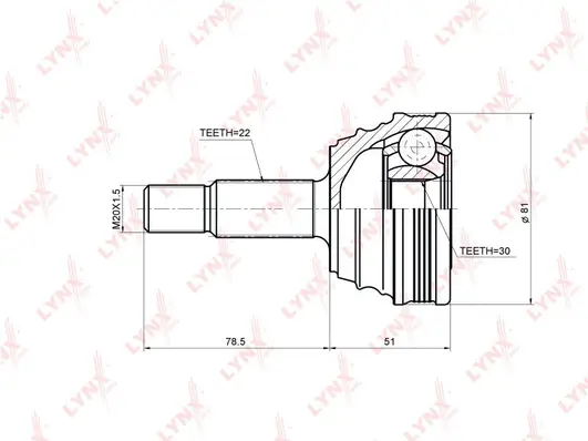 Joint Kit, drive shaft (CO-8011A)