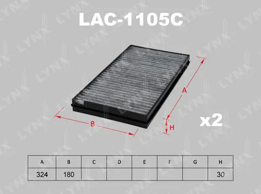Filter, cabin air (LAC-1105C)