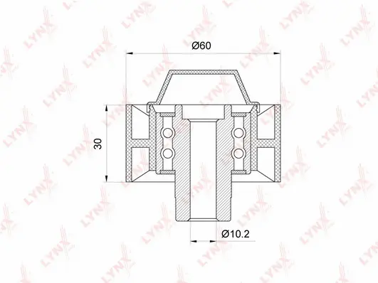 Deflection/Guide Pulley, V-ribbed belt (PB-7114)