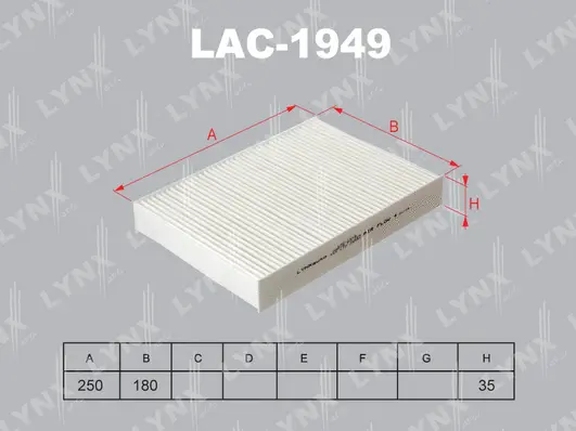 Filter, cabin air (LAC-1949)