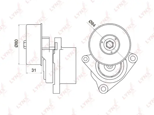 Belt Tensioner, V-ribbed belt (PT-3030)