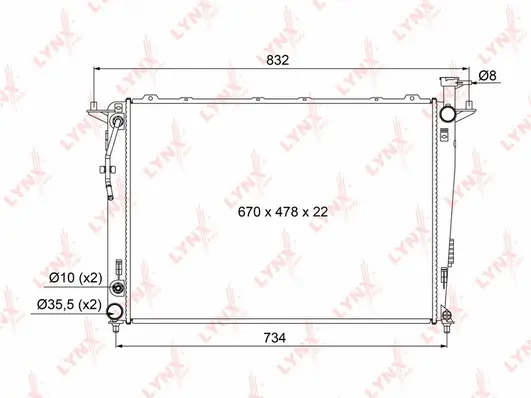 Radiator, engine cooling (RB-1087)