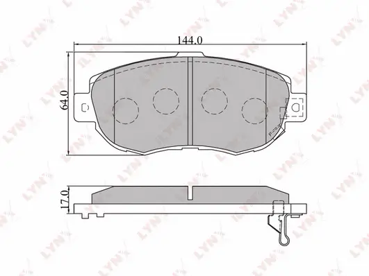 Brake Pad Set, disc brake (BD-7524)