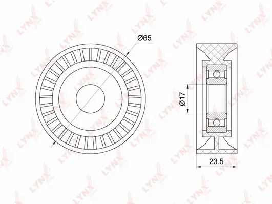 Tensioner Pulley, V-ribbed belt (PB-5265)