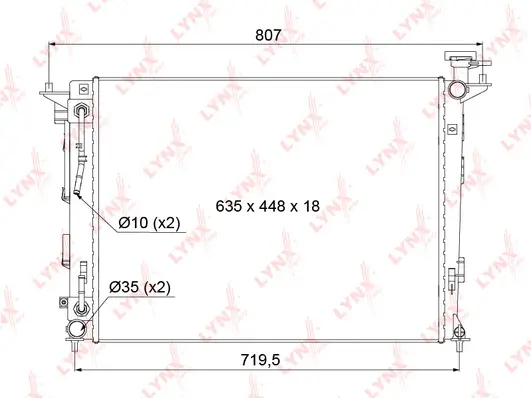 Radiator, engine cooling (RB-1063)