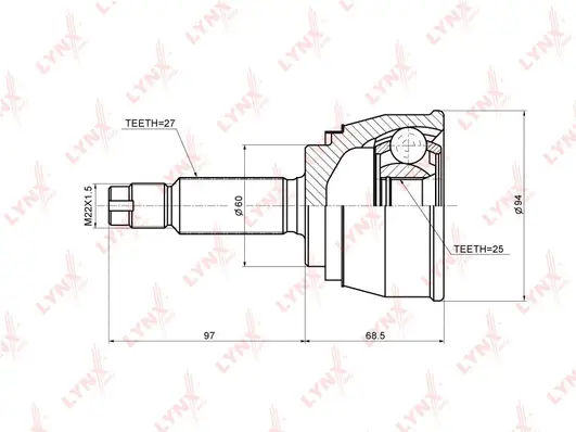 Joint Kit, drive shaft (CO-5527)