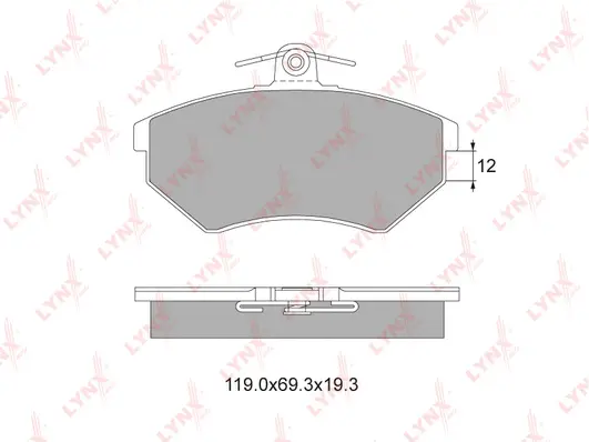 Brake Pad Set, disc brake (BD-1205)