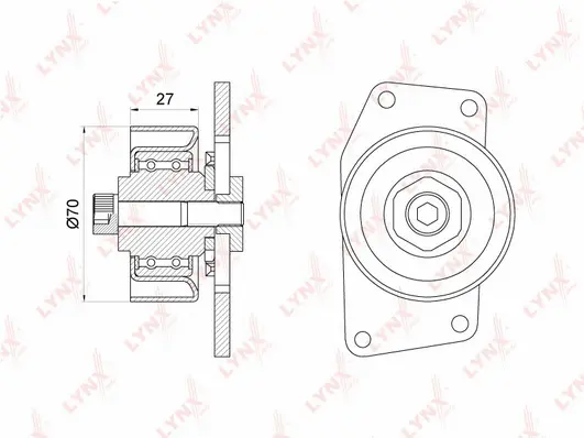 Tensioner Pulley, V-ribbed belt (PB-5096)