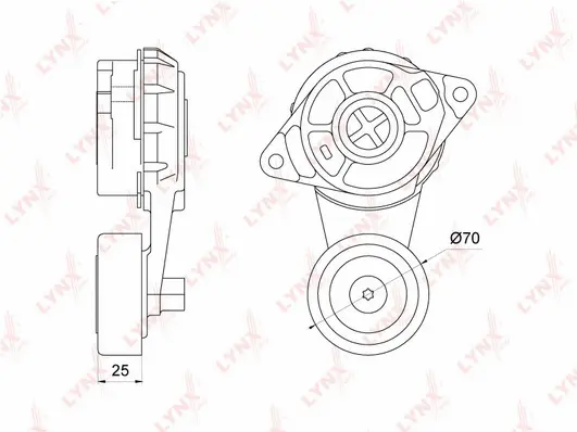 Belt Tensioner, V-ribbed belt (PT-3267)
