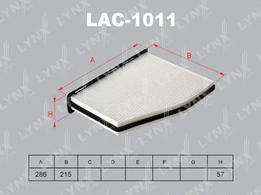 Filter, cabin air (LAC-1011)