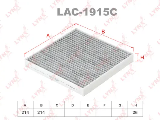 Filter, cabin air (LAC-1915C)