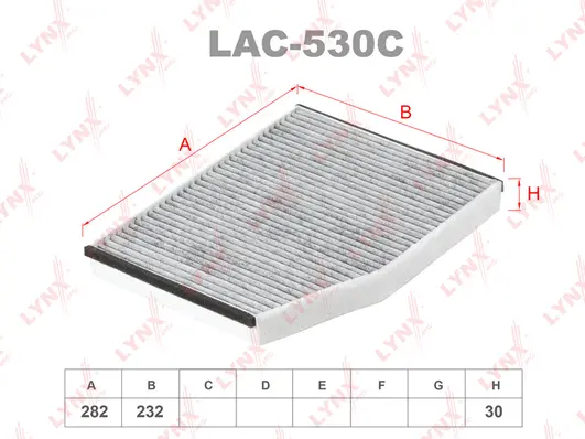 Filter, cabin air (LAC-530C)