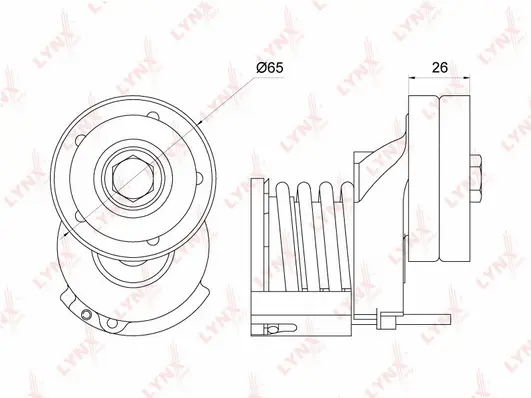 Belt Tensioner, V-ribbed belt (PT-3222)