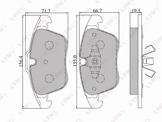 Brake Pad Set, disc brake (BD-3004)