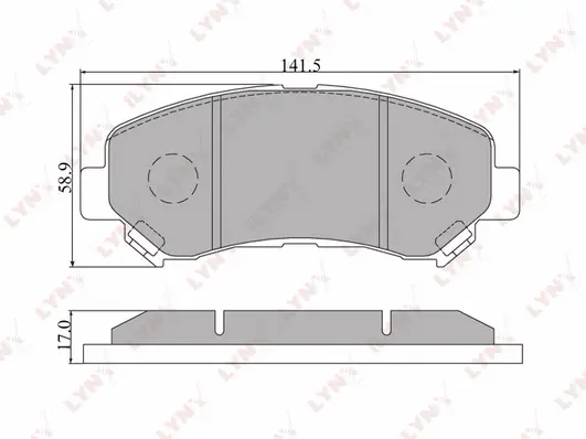 Brake Pad Set, disc brake (BD-5711)