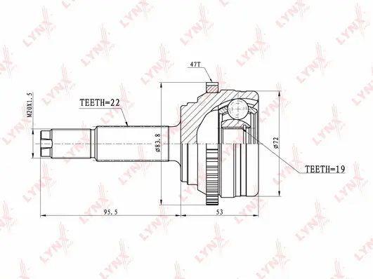 Joint Kit, drive shaft (CO-3631A)