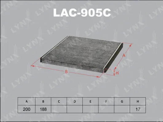 Filter, cabin air (LAC-905C)