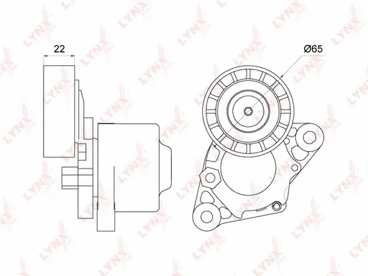 Belt Tensioner, V-ribbed belt (PT-3251)