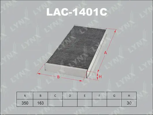 Filter, cabin air (LAC-1401C)