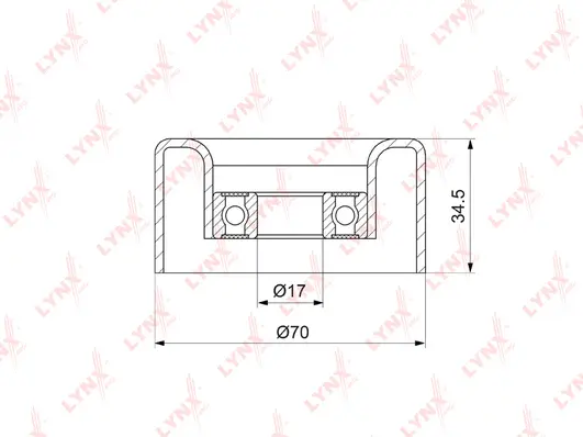 Tensioner Pulley, V-ribbed belt (PB-5130)