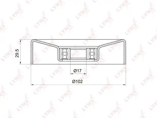 Tensioner Pulley, V-ribbed belt (PB-5033)