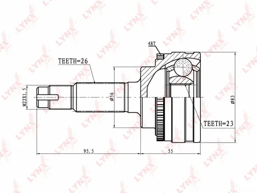 Joint Kit, drive shaft (CO-7521A)