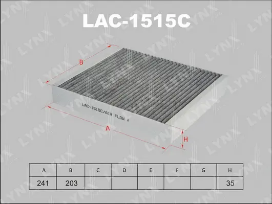 Filter, cabin air (LAC-1515C)