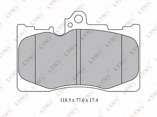 Brake Pad Set, disc brake (BD-7566)
