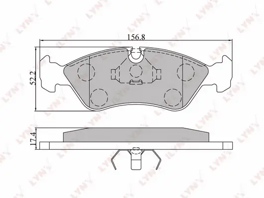 Brake Pad Set, disc brake (BD-1402)