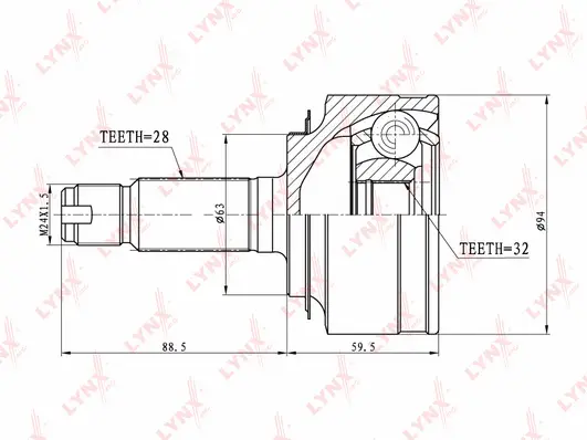 Joint Kit, drive shaft (CO-3411)
