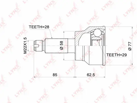 Joint Kit, drive shaft (CO-3680)